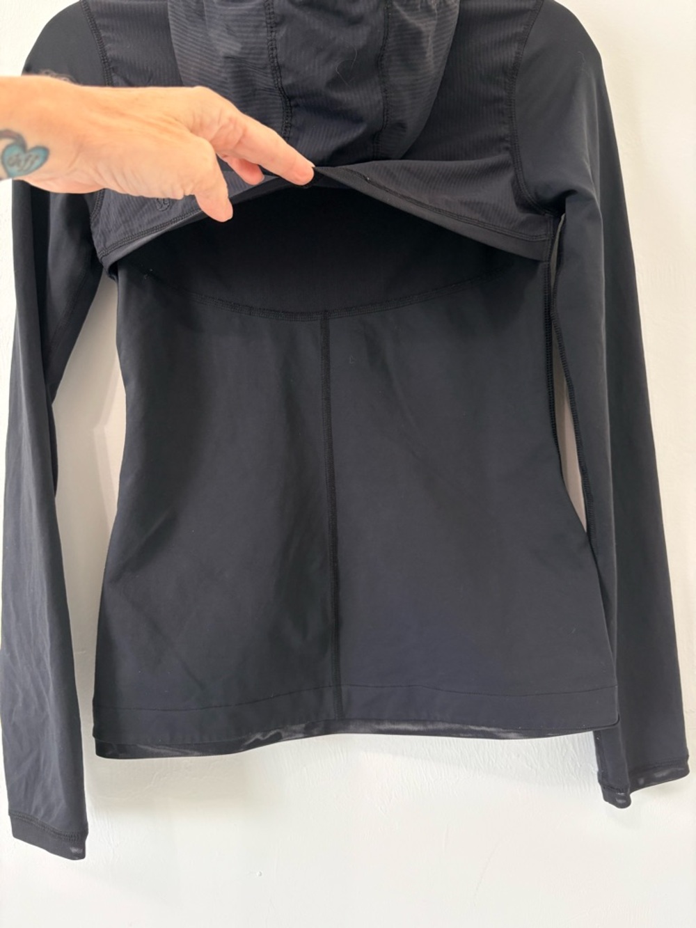 Lululemon Vintage Get Ready Jacket Hooded Full Zip Sz 2 Black EUC - Picture 8 of 10